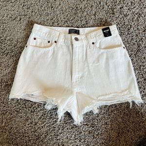 Abercrombie White Jean Shorts
